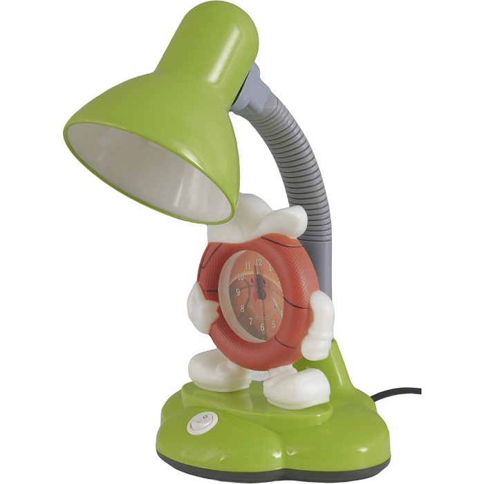 Светильник настольный Camelion "Часы" KD-388 С05 220В E27 40Вт Зеленый фото Светильник настольный Camelion "Часы" KD-388 С05 220В E27 40Вт Зеленый картинка